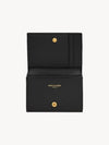 Monogram Caviar Embossed Business Card Wallet Black - SAINT LAURENT - BALAAN 5