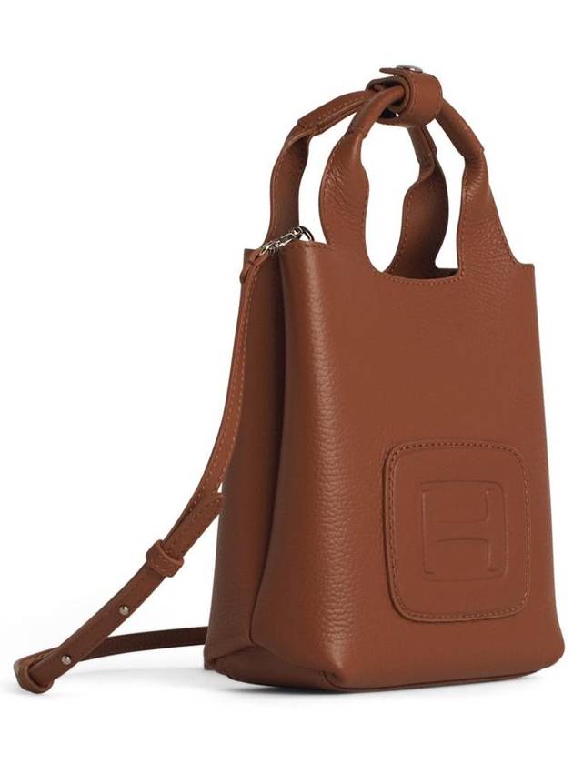 Hogan Mini Shopping Bag In Brown Leather - HOGAN - BALAAN 2