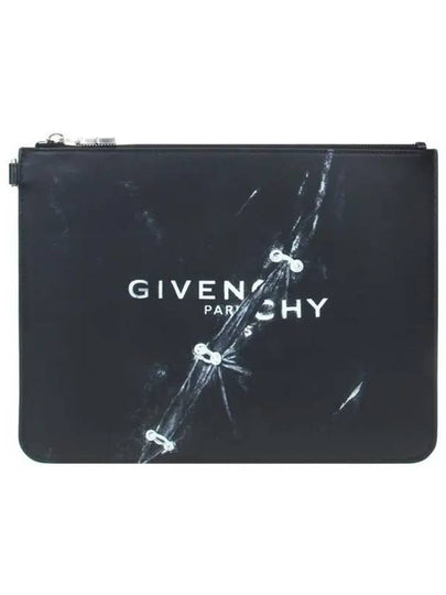 Leather Large Clutch Bag Black - GIVENCHY - BALAAN 2