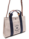 Small Logo Print Canvas Tote Bag Beige - TORY BURCH - BALAAN 4