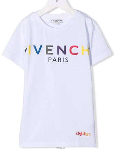 6 Year Old 12 Kids White Multicolor Printing Logo Short Sleeve - GIVENCHY - BALAAN 1