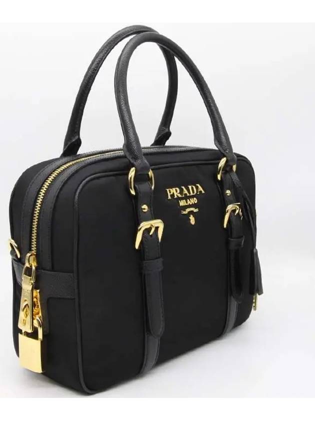 Tessuto Square Saffiano Tote Bag Black - PRADA - BALAAN 4