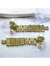 Tribales Logo Pearl Earrings Gold - DIOR - BALAAN 5