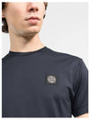 Logo Patch Short Sleeve T-Shirt Navy - STONE ISLAND - BALAAN 6