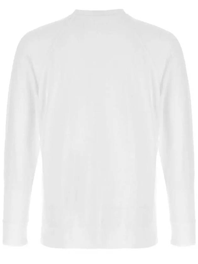 Kiefferf Logo Linen Long Sleeve T-Shirt White - ISABEL MARANT - BALAAN 4