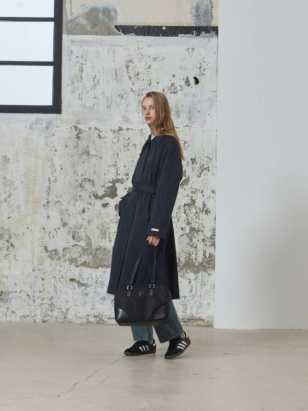 ANC SINGLE TRENCH COAT NAVY - ANOETIC - BALAAN 3