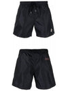 Men's Logo Patch Three Stripes Lining Swim Shorts Navy - MONCLER - BALAAN 5