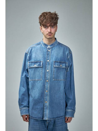 Denim Long Sleeve Shirt Blue - BOTTEGA VENETA - BALAAN 2