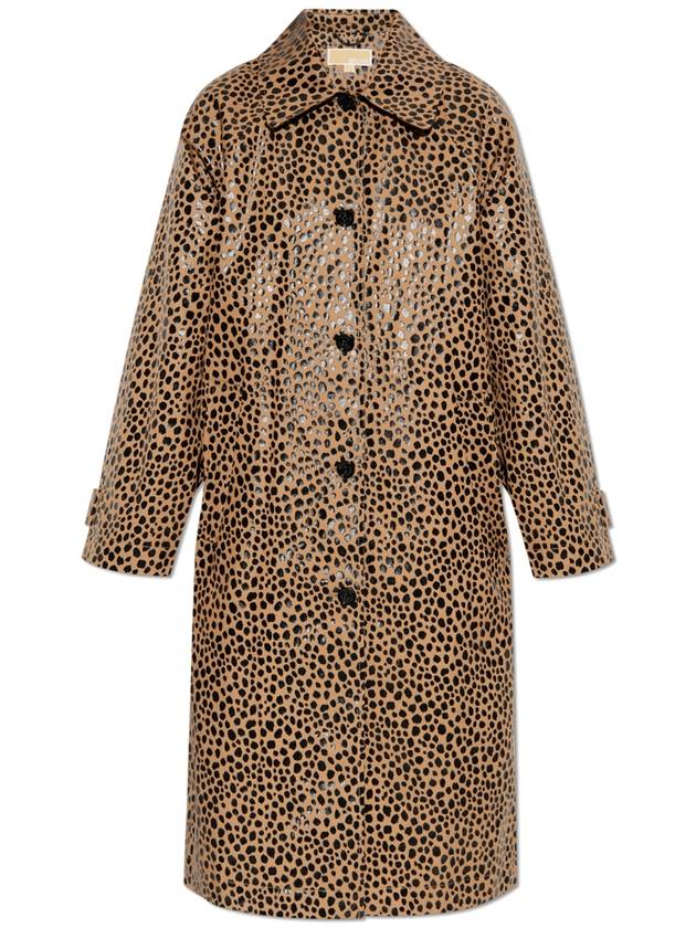 Michael Michael Kors Animal Print Coat, Women's, Beige - MICHAEL KORS - BALAAN 1