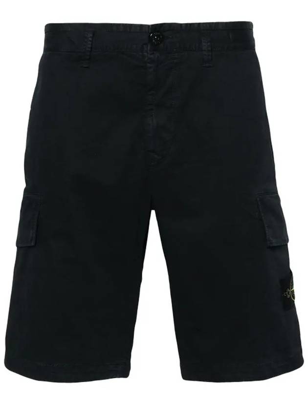 Compass Badge Cargo Shorts Blue - STONE ISLAND - BALAAN 3