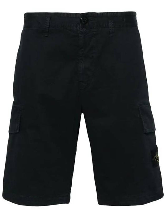 Men s Slim Fit Camverse Badge Cargo Shorts 8015L1204 - STONE ISLAND - BALAAN 2