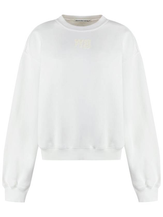 Alexander Wang Puff Logo Structure Terry Sweatshirt White - ALEXANDER WANG - BALAAN 2