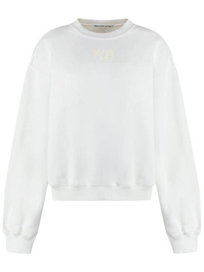 Alexander Wang Puff Logo Structure Terry Sweatshirt White - ALEXANDER WANG - BALAAN 2