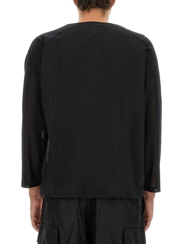 Man's Poly Mesh V-Neck Cardigan Black - NEEDLES - BALAAN 4