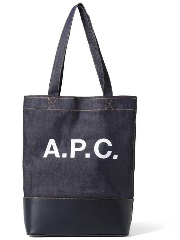 Logo Denim Axelle Tote Bag Navy - A.P.C. - BALAAN 2