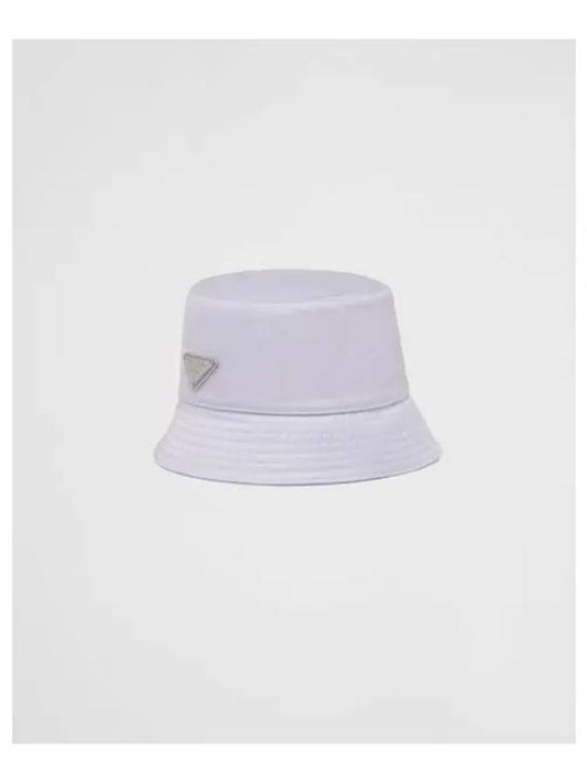 triangle logo re-nylon bucket hat purple - PRADA - BALAAN.