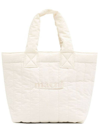 Quilted Mini Tote Bag Ivory - MACNI - BALAAN 1