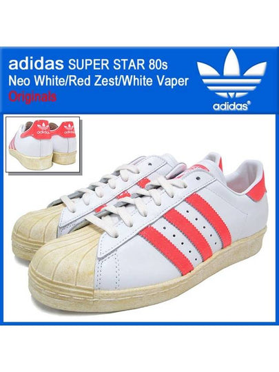 01D65534OriginalSuperstar 80S VintageWhite Neon Orange - ADIDAS - BALAAN 2