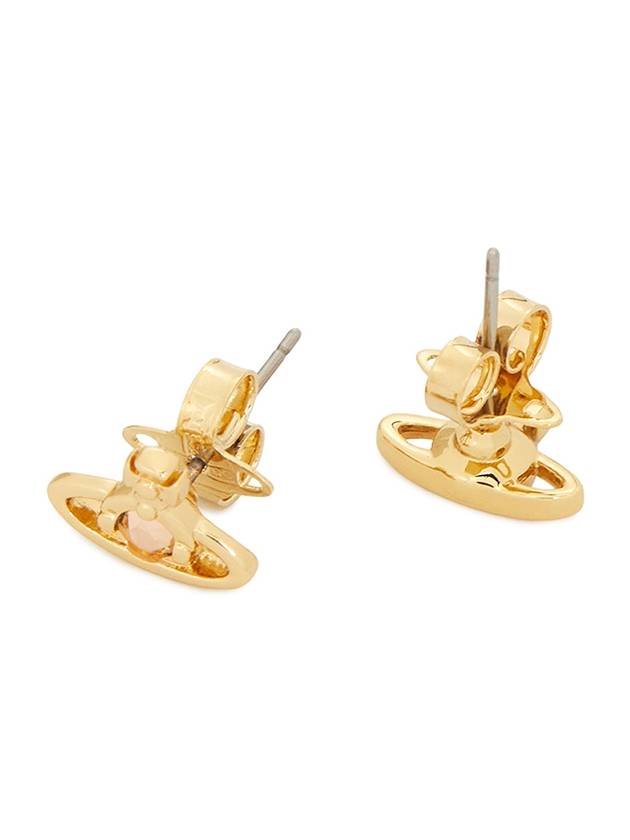 Nano Solitaire Crystal Earrings Gold - VIVIENNE WESTWOOD - BALAAN 4