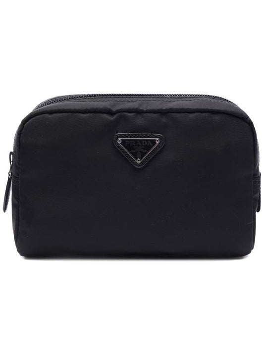 Nylon Cosmetics Mini Pouch Bag Black - PRADA - BALAAN.