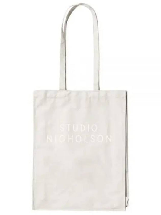 Logo Print Small Tote Bag Dove - STUDIO NICHOLSON - BALAAN 2