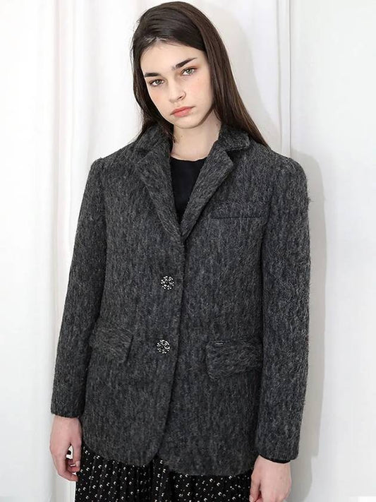 Mohair Jacket Charcoal - DAMAGE MNEMONIC - BALAAN 2