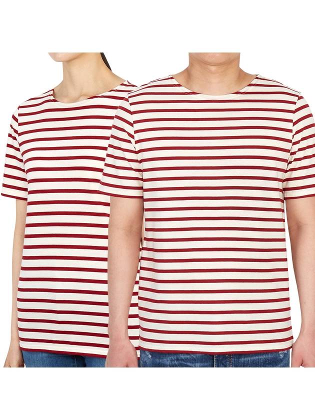 Levant Modern Striped Short Sleeve T-Shirt Red - SAINT JAMES - BALAAN 2