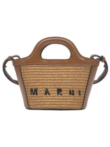 Micro Tropicalia Tote Bag Raw Sienna Handbag - MARNI - BALAAN 1