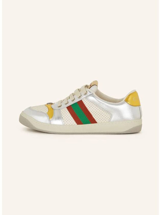 Leather Low Top Sneakers - GUCCI - BALAAN 2