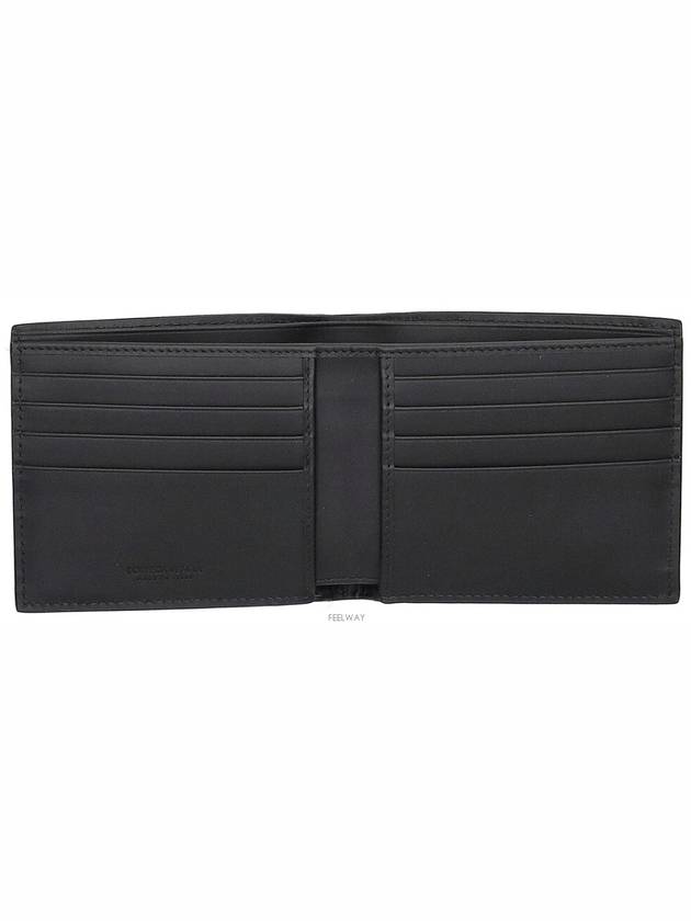 Men's Intrecciato Half Wallet Black - BOTTEGA VENETA - BALAAN 3