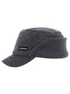 Men s Knit Earring Cap 8444GXAC GREY - BLACK&WHITE - BALAAN 2