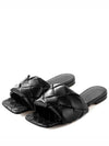 Women's Lido Leather Slippers Black - BOTTEGA VENETA - BALAAN 2