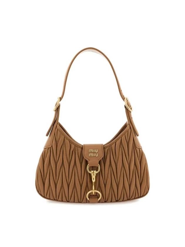 Materase Nappa Leather Hook Shoulder Bag Brown - MIU MIU - BALAAN 1