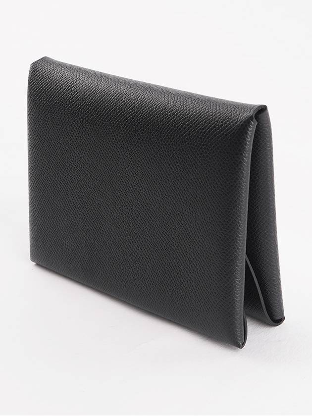 Calvi Duo Compact Card Wallet Black - HERMES - BALAAN 7