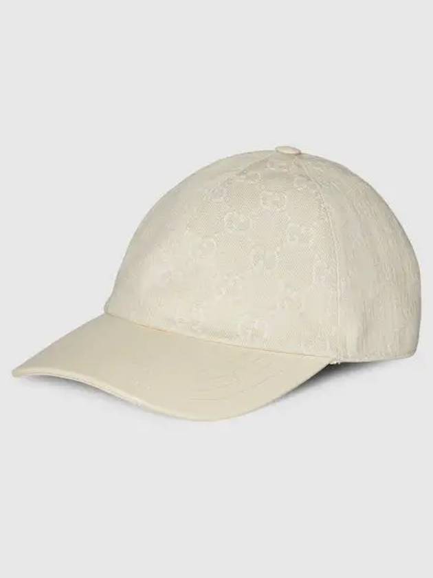 GG Denim Baseball Cap Ivory 7821203HAZ79278 - GUCCI - BALAAN 1