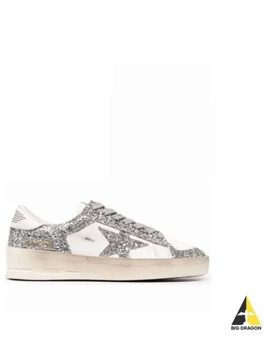 Stardan Glitter Low Top Sneakers Silver - GOLDEN GOOSE - BALAAN 2