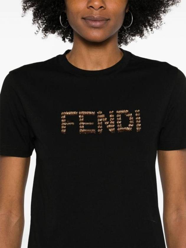 Short Sleeve T Shirt FS725 4AS8G F0GME Black - FENDI - BALAAN 2