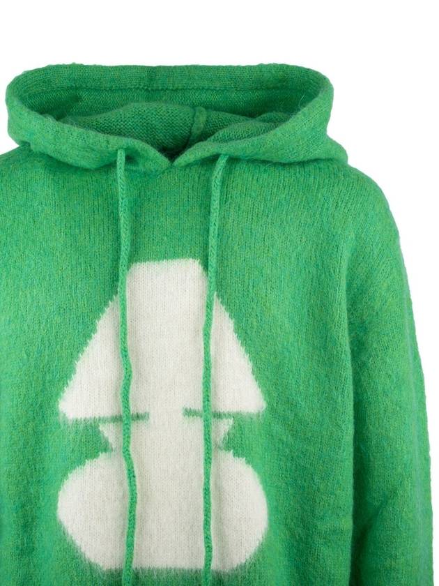 Autry Green Knit Hoodie Sweatshirt - AUTRY - BALAAN 3