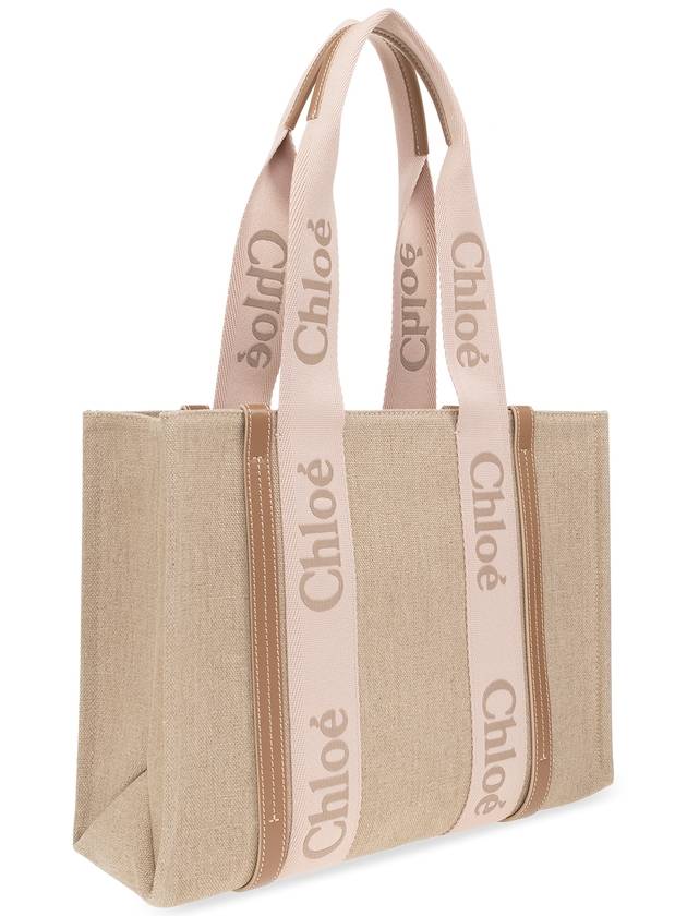 Woody Medium Tote Bag Blushy Beige - CHLOE - BALAAN 5