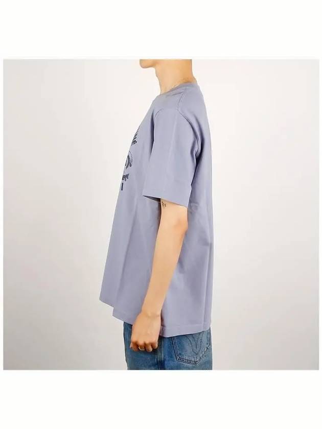 Racing Fox Short Sleeve T-Shirt Light Blue - MAISON KITSUNE - BALAAN 4