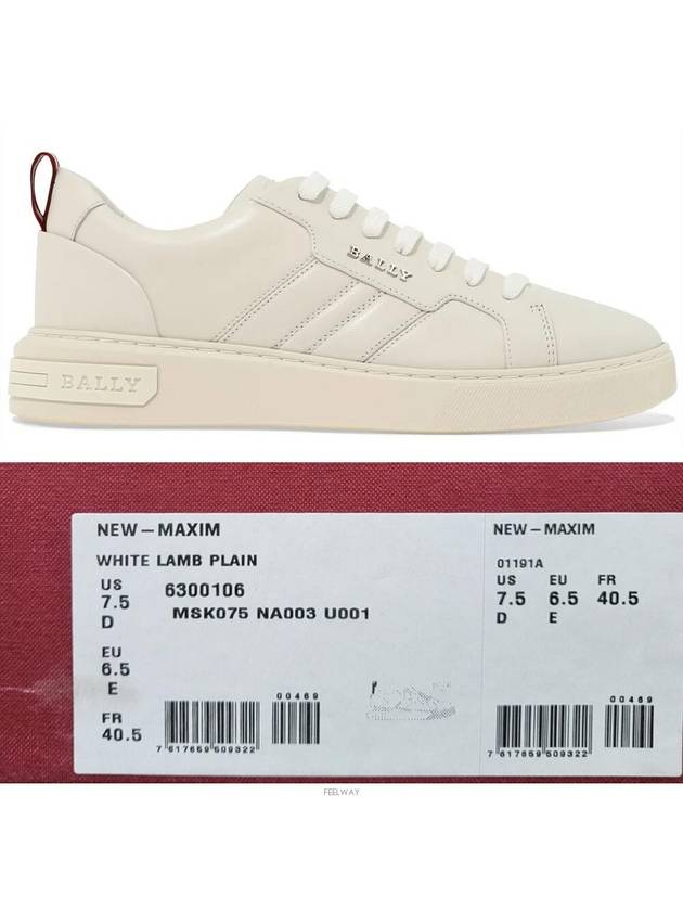 Maxim Leather Low-Top Sneakers White - BALLY - BALAAN 5