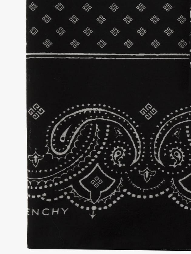 Paisley Black Print Scarf - GIVENCHY - BALAAN 5