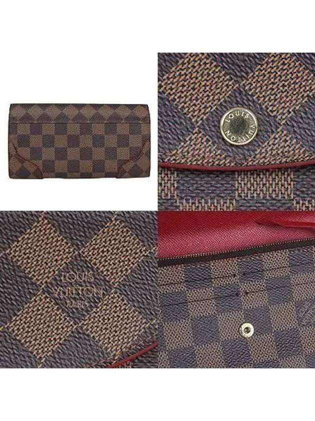 N61227 Damier Eben Canvas Kai Sa Wallet Long - LOUIS VUITTON - BALAAN 4