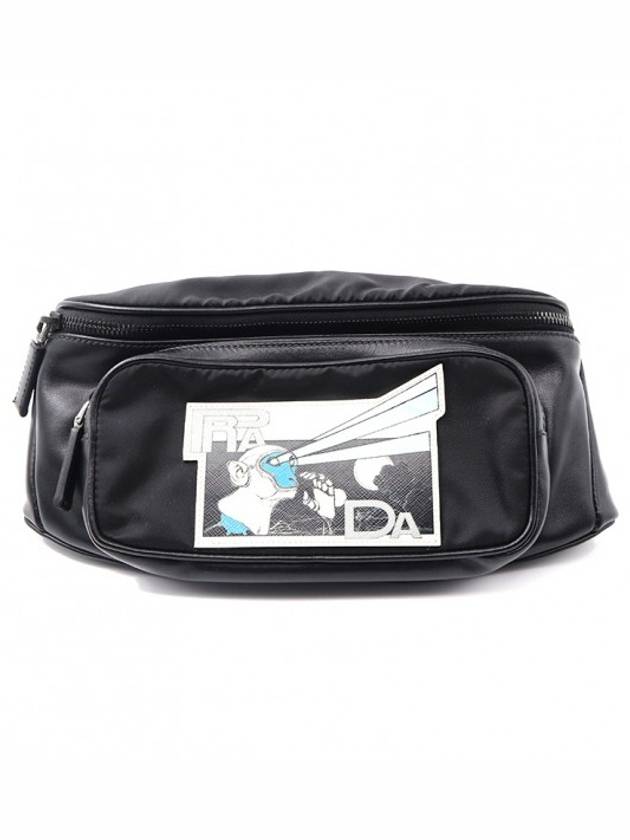 Women s Prada 2VL006 Comic Print Waist Bag gt Hip sack second Gangbuk used luxury goods - PRADA - BALAAN 1