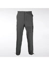 Plain Weave 4-Bar Elastic Waist Track Pants Dark Grey - THOM BROWNE - BALAAN 2