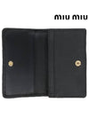 Matelasse Nappa Leather Half Wallet Black - MIU MIU - BALAAN 5