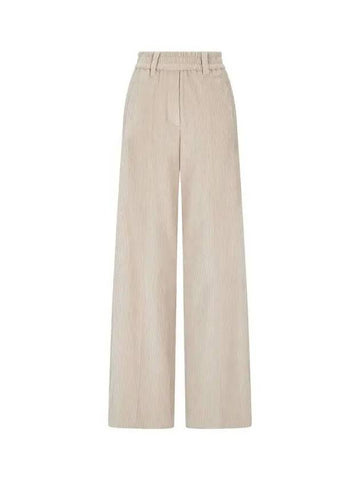 Women s Easy Corduroy Banding Pants Beige - BRUNELLO CUCINELLI - BALAAN 1