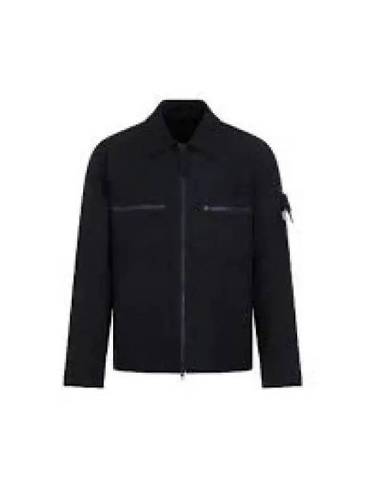 Cotton Canvas Zip-up Jacket Navy - STONE ISLAND - BALAAN 2