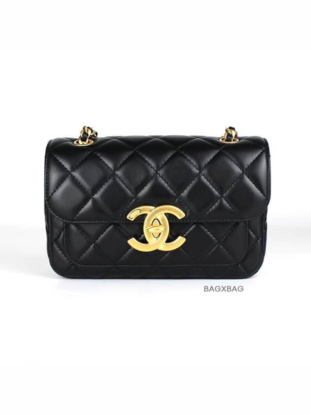 CH Season Pocket Shoulder Bag Black Gold CH42BG055 - CHANEL - BALAAN 1