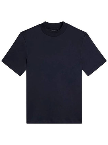 Ace Mock Neck Short Sleeve T-Shirt Navy - J.LINDEBERG - BALAAN 1